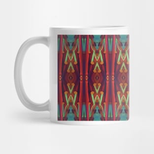 Red and yellow repeated pattern Mug